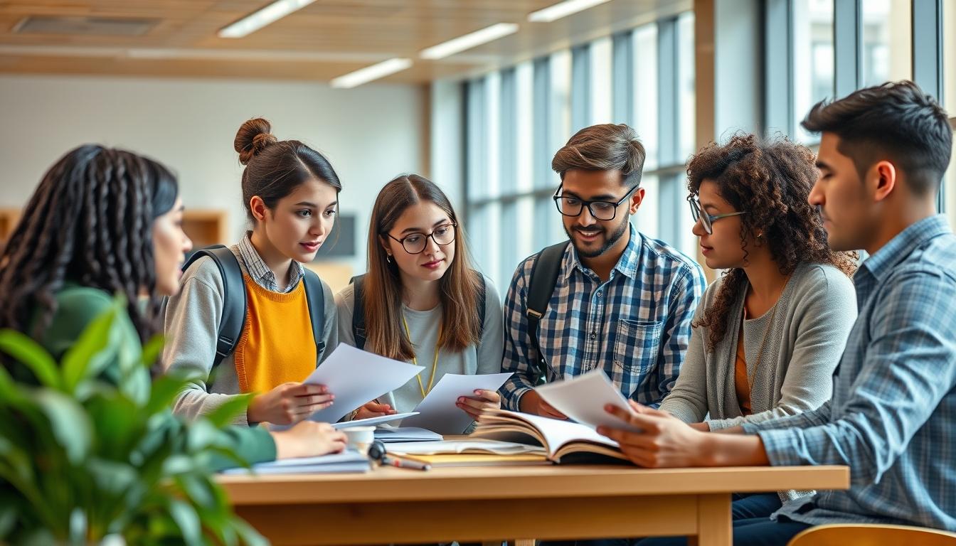 Students working in research laboratory